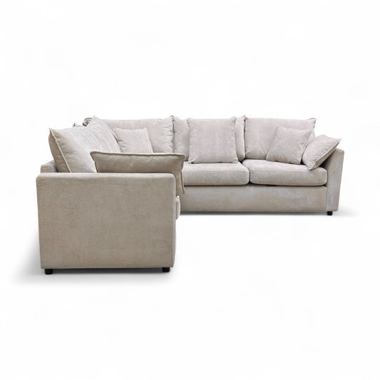 ‘Connor’ Silver Fabric 4 Piece Modular Corner Sofa