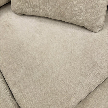 ‘Connor’ Silver Fabric 4 Piece Modular Corner Sofa