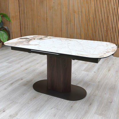 ‘Mekong’ Ceramic Top 160cm Extending Dining Table