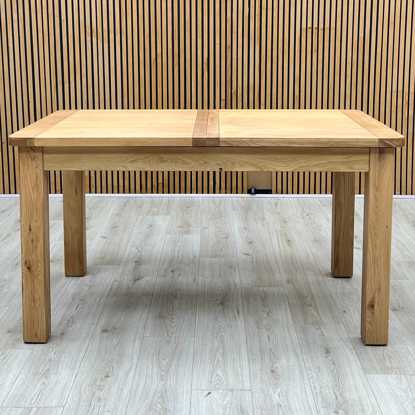 Furnitureland ‘Augusta’ Solid Oak 140cm Small Rectangular Extending Dining Table Furniture Village