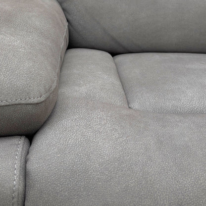 ‘Cinemax’ Np-1107 Nappa Grey Fabric Power Recliner Chair with Power Headrest