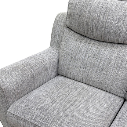 Close-up shot of the stone-coloured fabric texture and high-quality stitching detail.