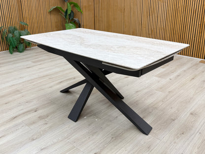 'Germain' Marble Top 150cm Extending Dining Table