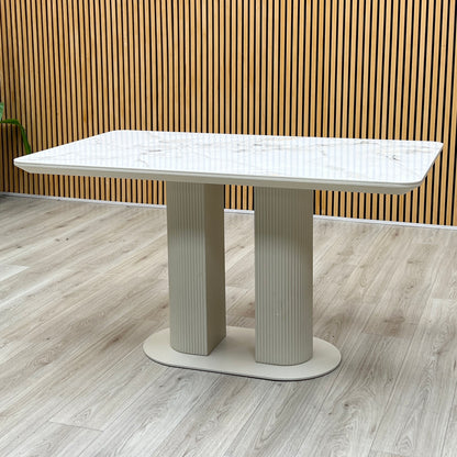‘Avorio’ Ceramic Top Fixed Dining Table