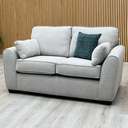 ‘Julius’ Oatmeal Fabric Formal Back 2 Seater Sofa