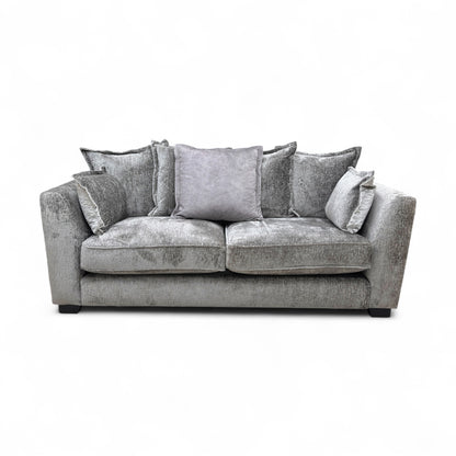 ‘Lavish’ Alexander Grey Chenille Scatter Back 3 Seater Sofa
