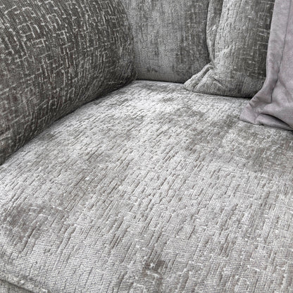 ‘Lavish’ Alexander Grey Chenille Scatter Back 3 Seater Sofa