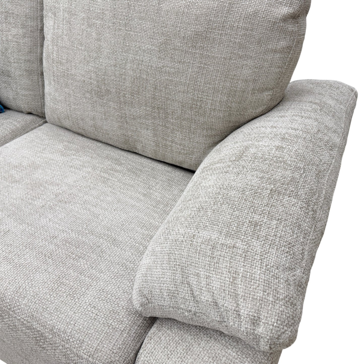 'Hampton' Chunki Pumice Woven Fabric 3 Seater Sofa Bed with Zip Arms