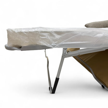 'Hampton' Chunki Concrete Woven Fabric 3 Seater Sofa Bed with Zip Arms