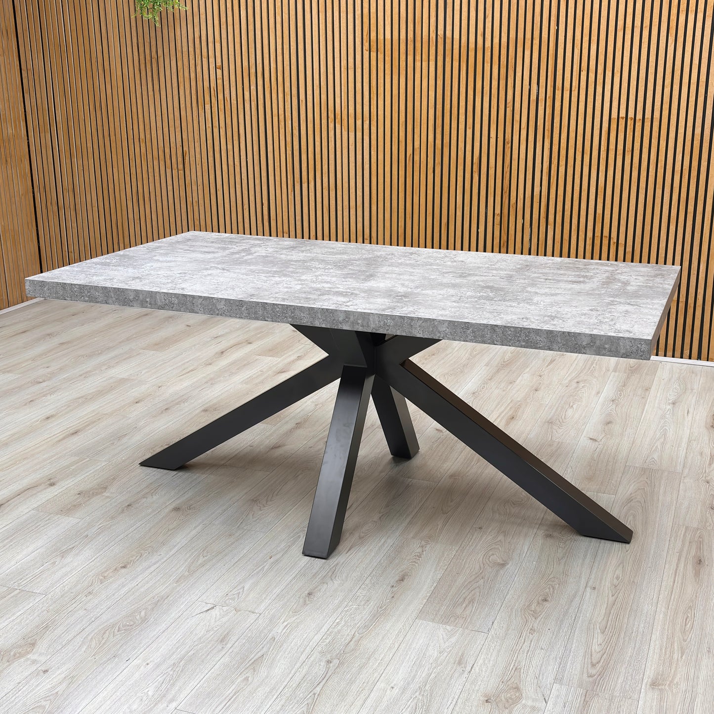 ‘Moon’ Grey Concrete Effect Star Base Dining Table
