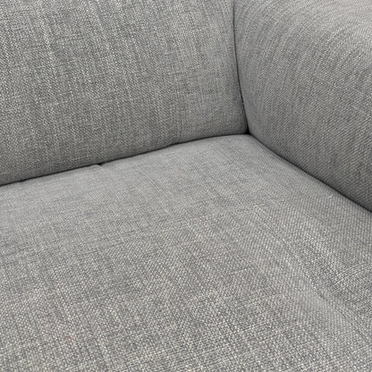 ‘Moet' 12445 Anivia Grey Fabric Double Power Recliner Left Hand Facing Corner Sofa with Telescopic Headrests
