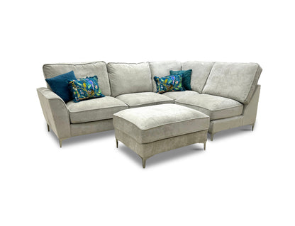 'Legend' Kingston Silver Fabric Right Hand Facing Corner Sofa