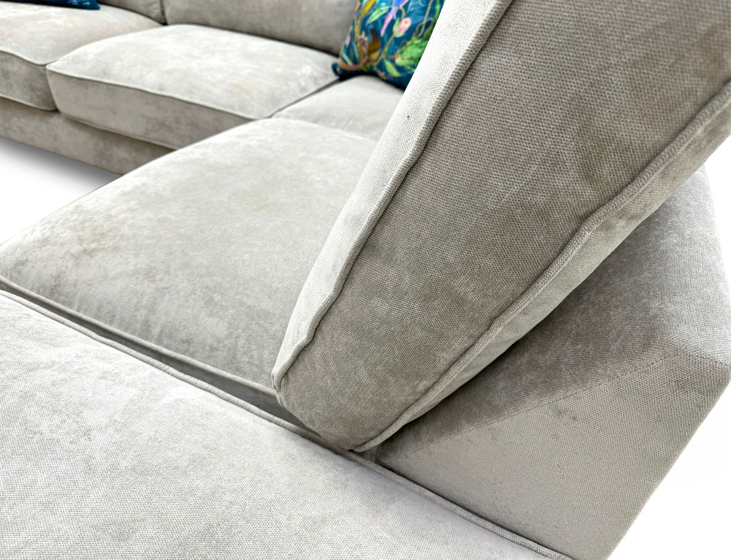 'Legend' Kingston Silver Fabric Right Hand Facing Corner Sofa