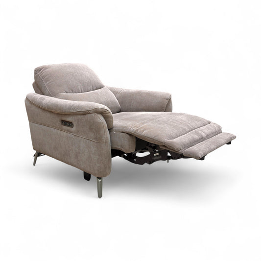 ‘Daytona’ Manhattan Nutmeg Linen Power Recliner Armchair