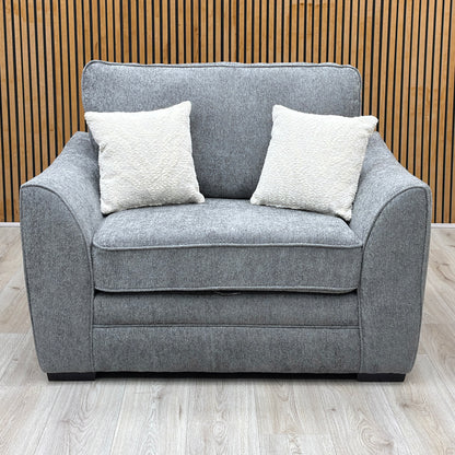 ‘Trinity’ Grey Fabric Snuggle Chair
