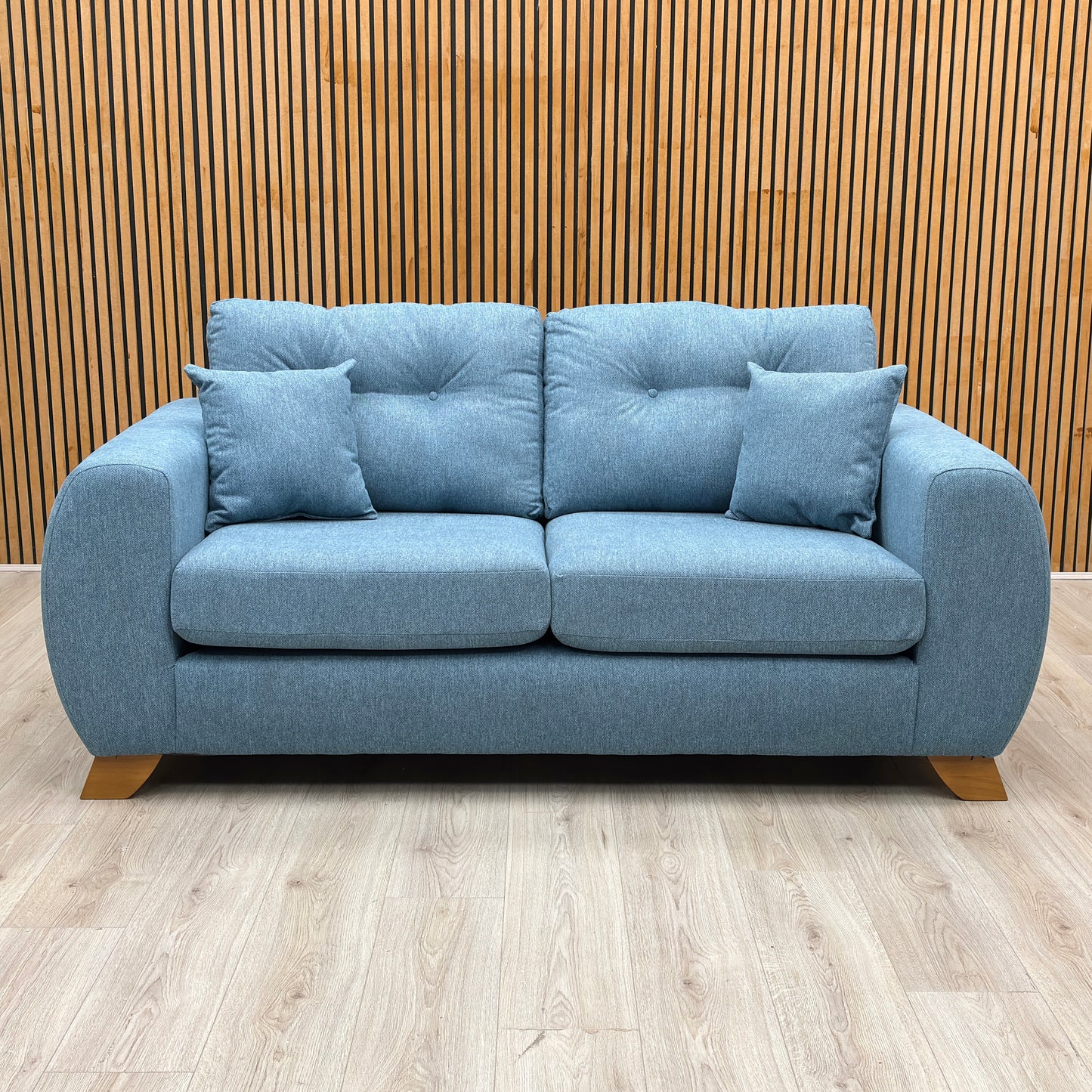 ‘Prent’ Shetland Teal Chenille 2 Seater Sofa