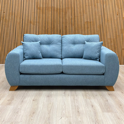 ‘Prent’ Shetland Teal Chenille 2 Seater Sofa