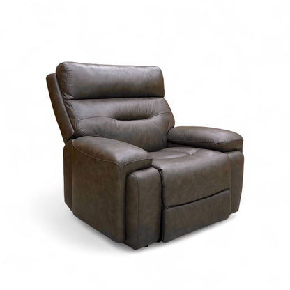 ‘Cinemax’ Lx-6414 Roast Dark Brown Leather Media Power Recliner Chair with Power Headrest