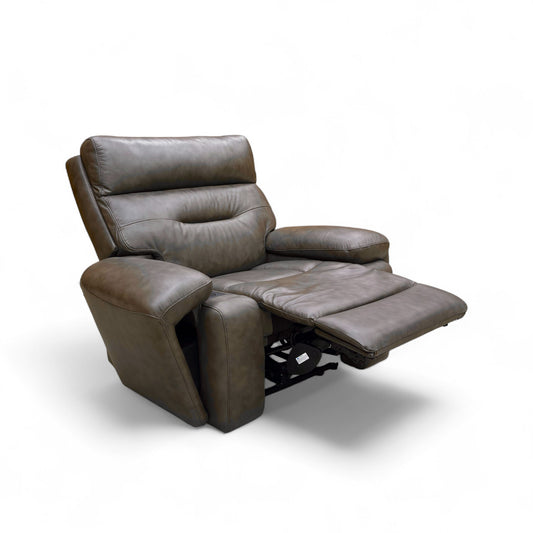 ‘Cinemax’ Lx-6414 Roast Dark Brown Leather Media Power Recliner Chair with Power Headrest