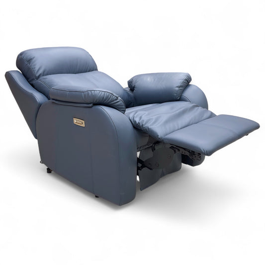 G Plan 'Kingsbury' L851 Cambridge Navy Blue Leather Power Recliner Chair with Power Headrest and Power Lumbar