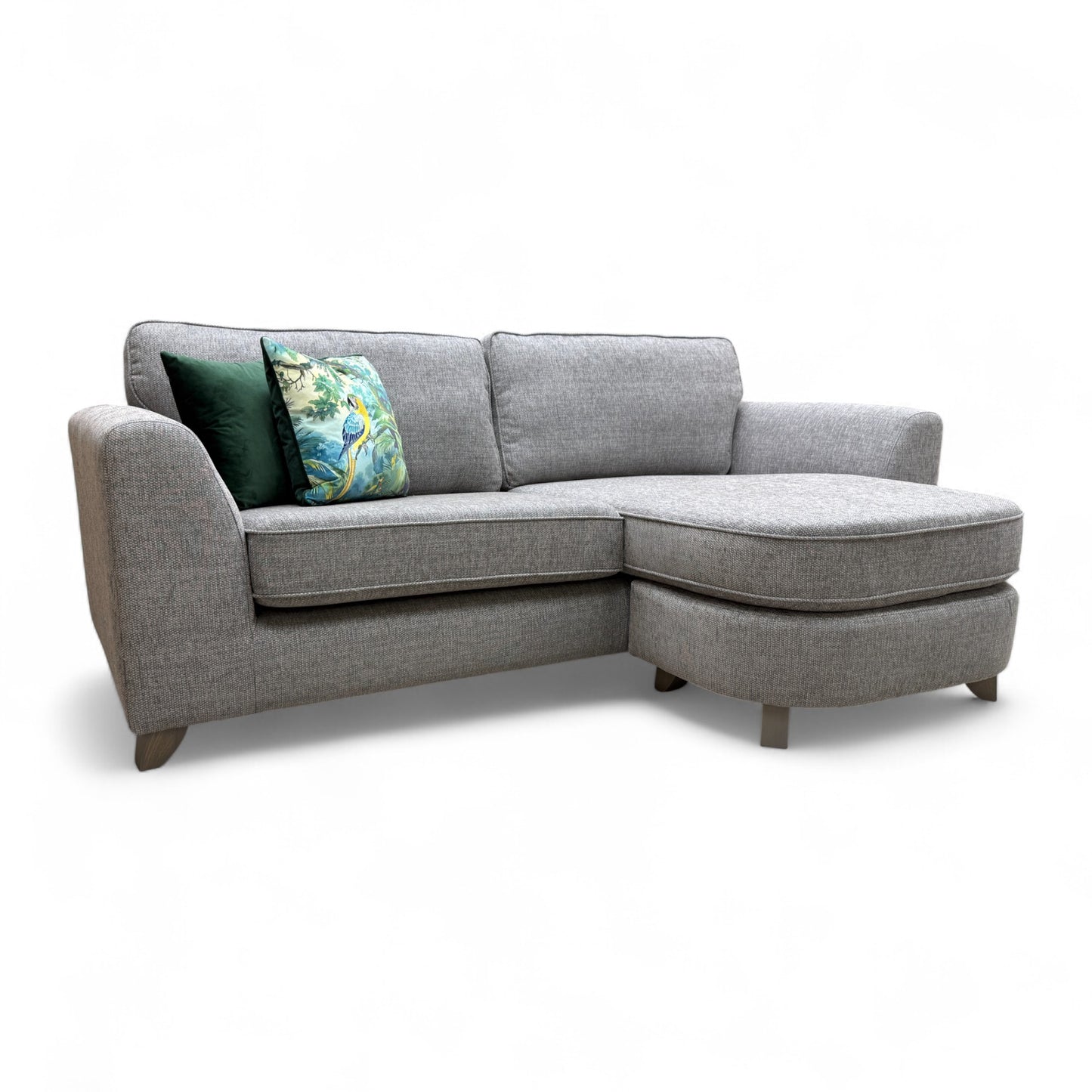 'Lorella' Grey Selway Formal Back 4 Seater Lounger Sofa