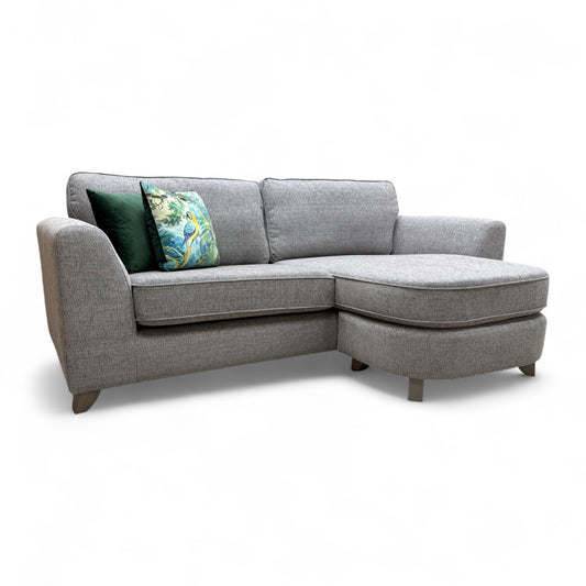'Lorella' Grey Selway Formal Back 4 Seater Lounger Sofa