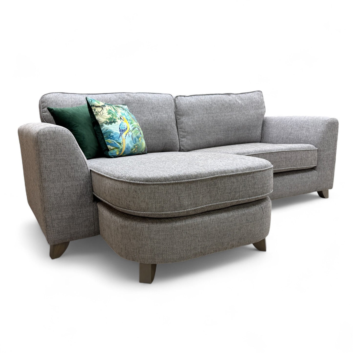 'Lorella' Grey Selway Formal Back 4 Seater Lounger Sofa