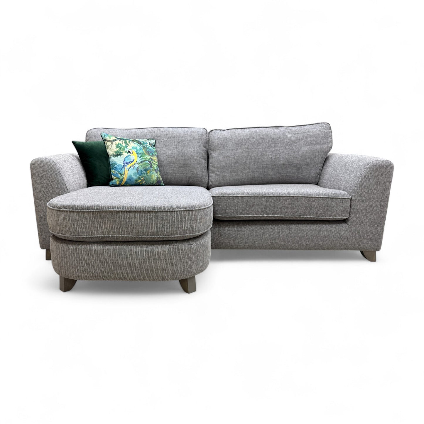 'Lorella' Grey Selway Formal Back 4 Seater Lounger Sofa