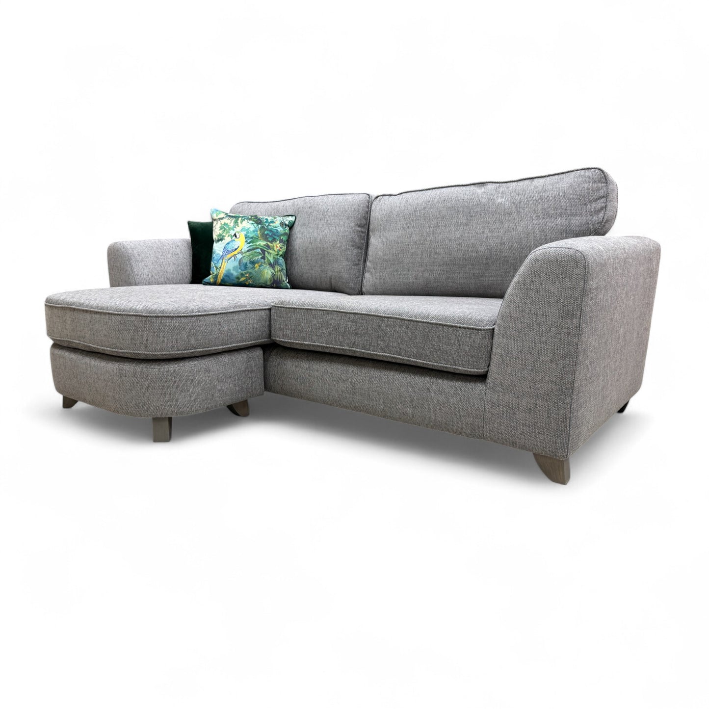 'Lorella' Grey Selway Formal Back 4 Seater Lounger Sofa