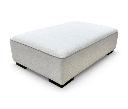 ‘Acston’ Natural Fabric Large Footstool