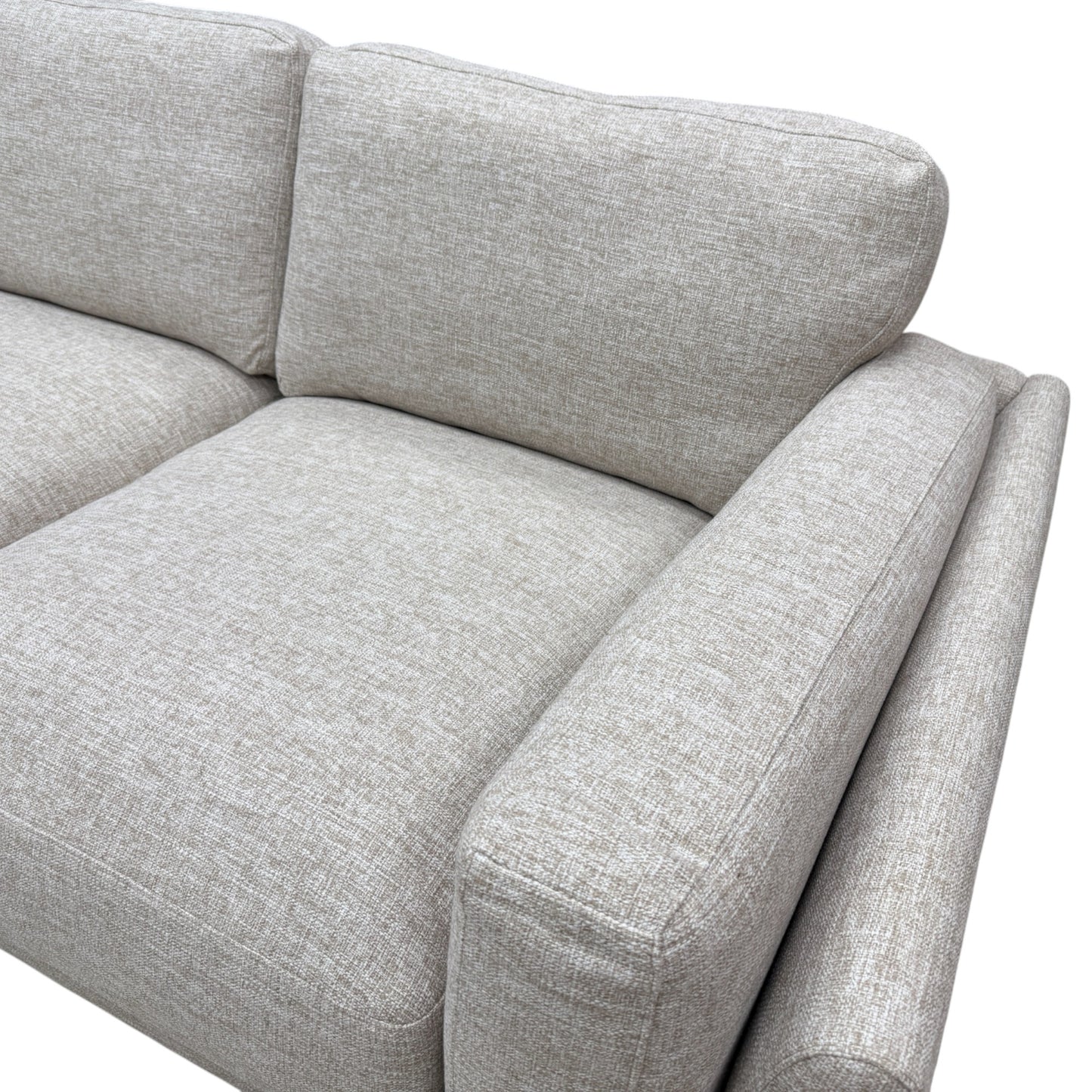 'Boden' Sand Bobby Plain Fabric Right Hand Facing Arm Open End Chaise Corner Sofa