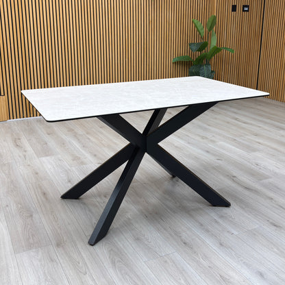 ‘Luno’ Ceramic Top Fixed Dining Table