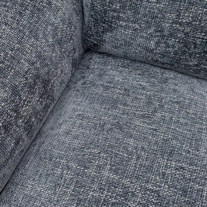 ‘Morgan’ Hopsack Midnight Blue 70005 Woven Fabric 2 Seater Power Recliner Sofa
