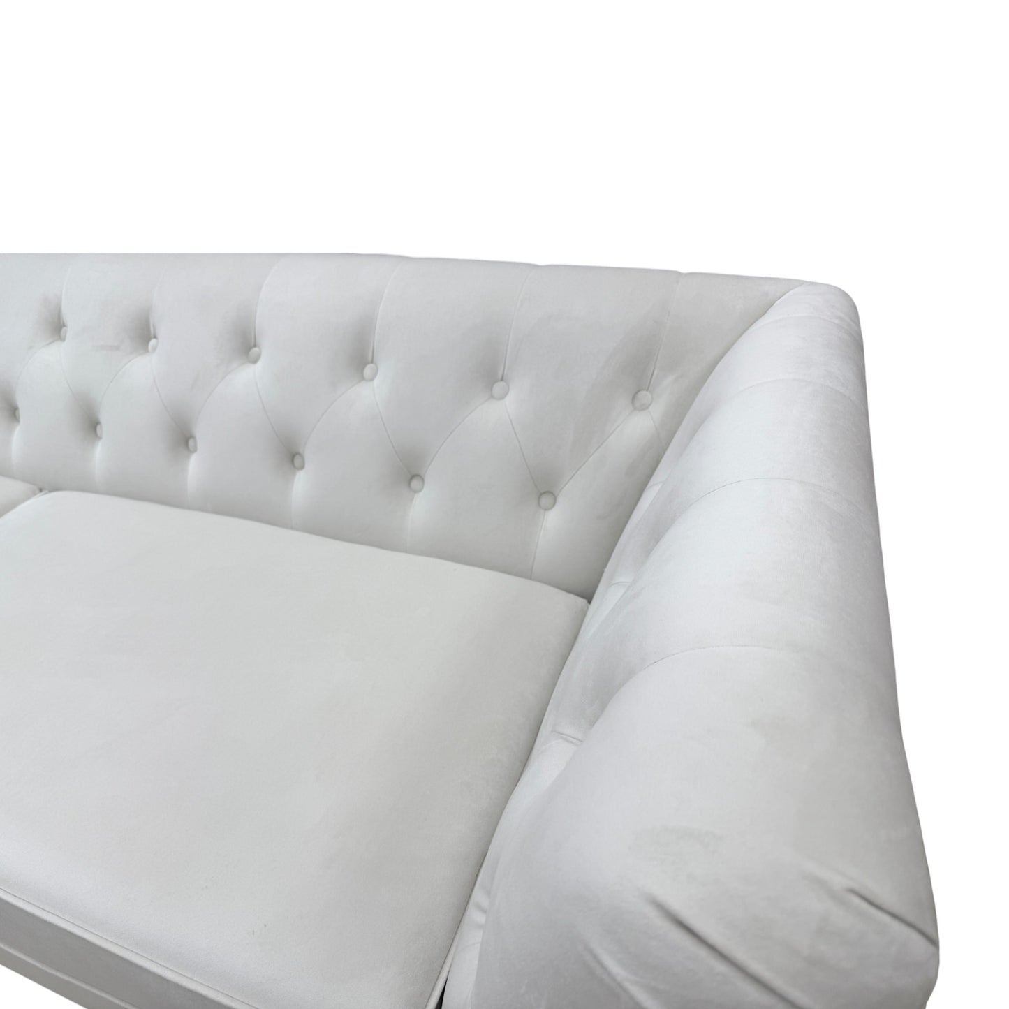 'Libertie' Cream Sensual Velvet 4 Seater Sofa