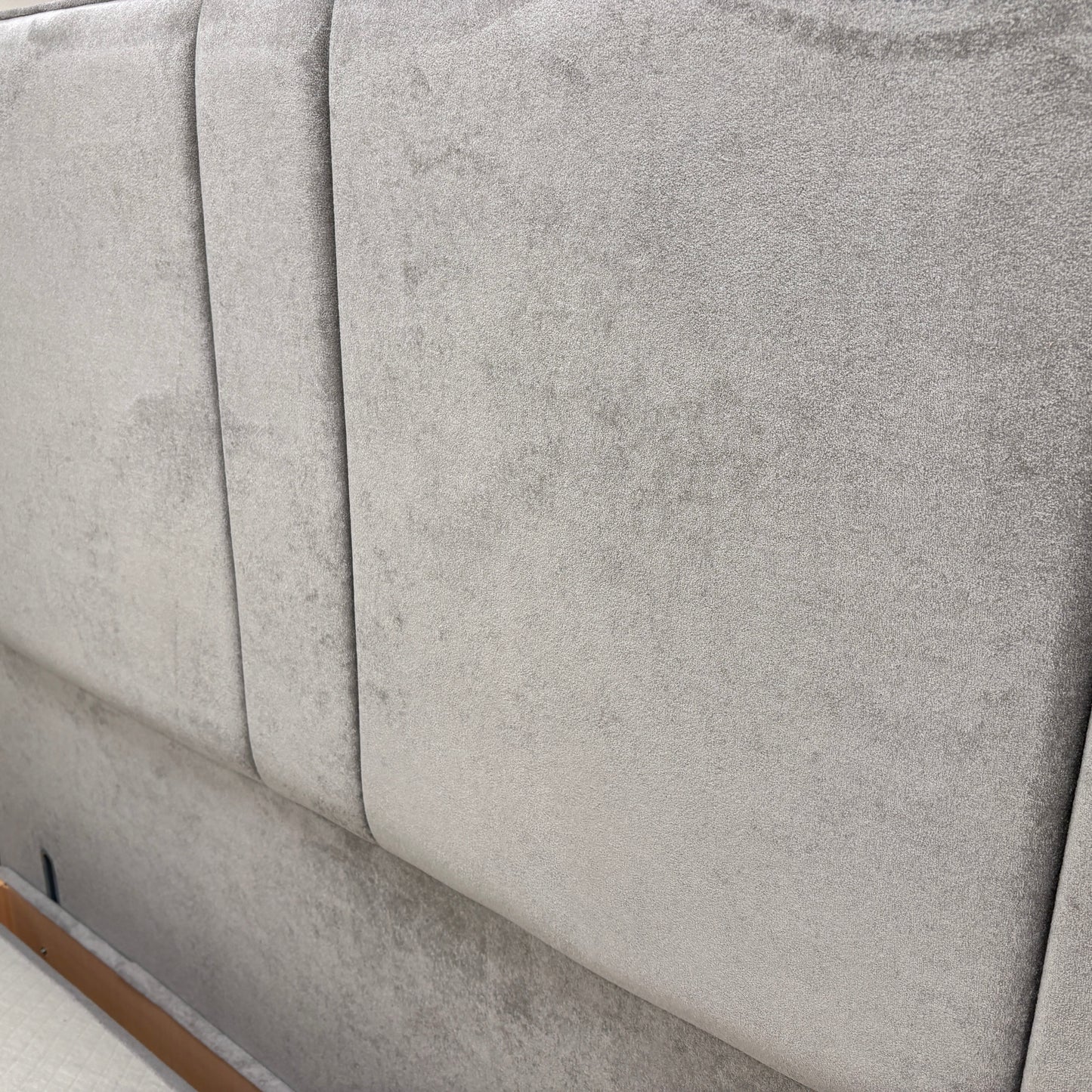 ‘Pegasus’ Milan Nickel Floor Standing Headboard + Double Ottoman End Lift Base - King