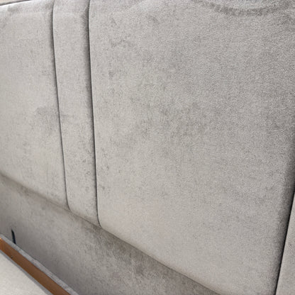 ‘Pegasus’ Milan Nickel Floor Standing Headboard + Double Ottoman End Lift Base - King