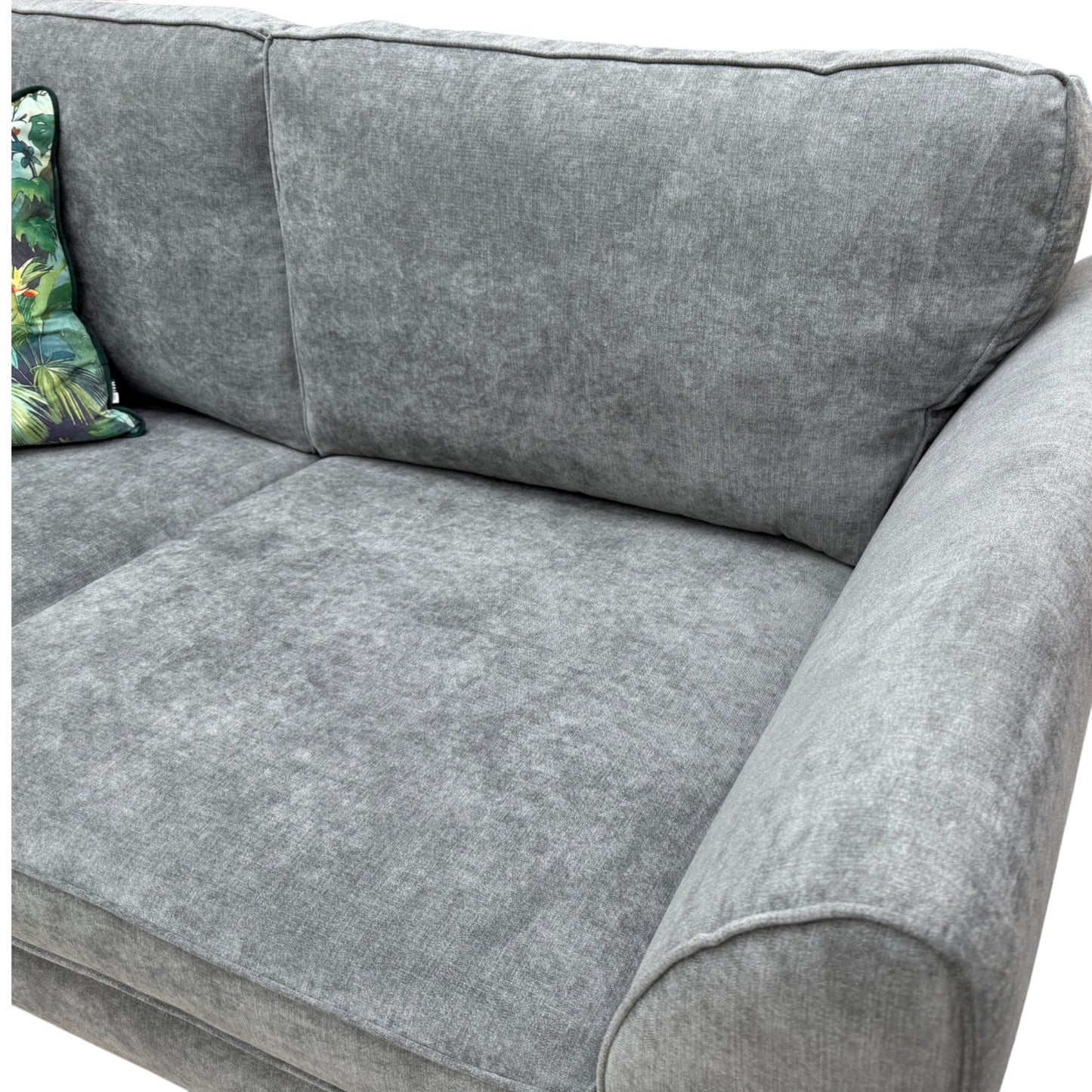 'Chico' Graphite Plaza Linen 3 Seater Sofa + Armchair