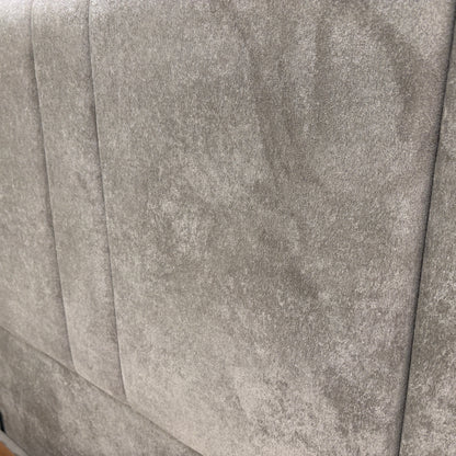 ‘Pegasus’ Milan Nickel Floor Standing Headboard + Double Ottoman End Lift Base - Double
