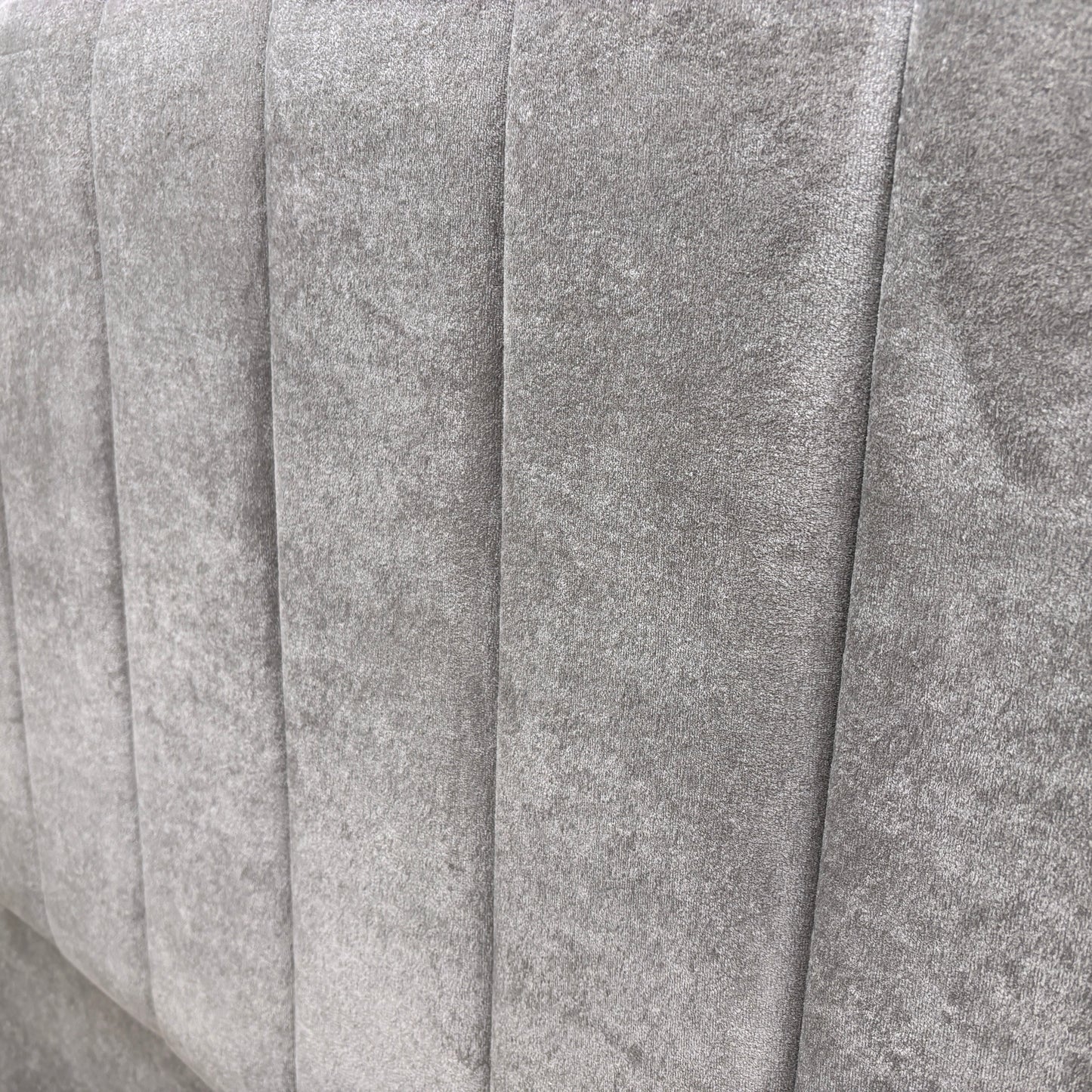 ‘Pluto’ Milan Nickel Floor Standing Headboard + Double Ottoman End Lift Base - Double