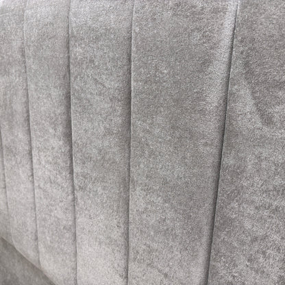 ‘Pluto’ Milan Nickel Floor Standing Headboard + Double Ottoman End Lift Base - Double