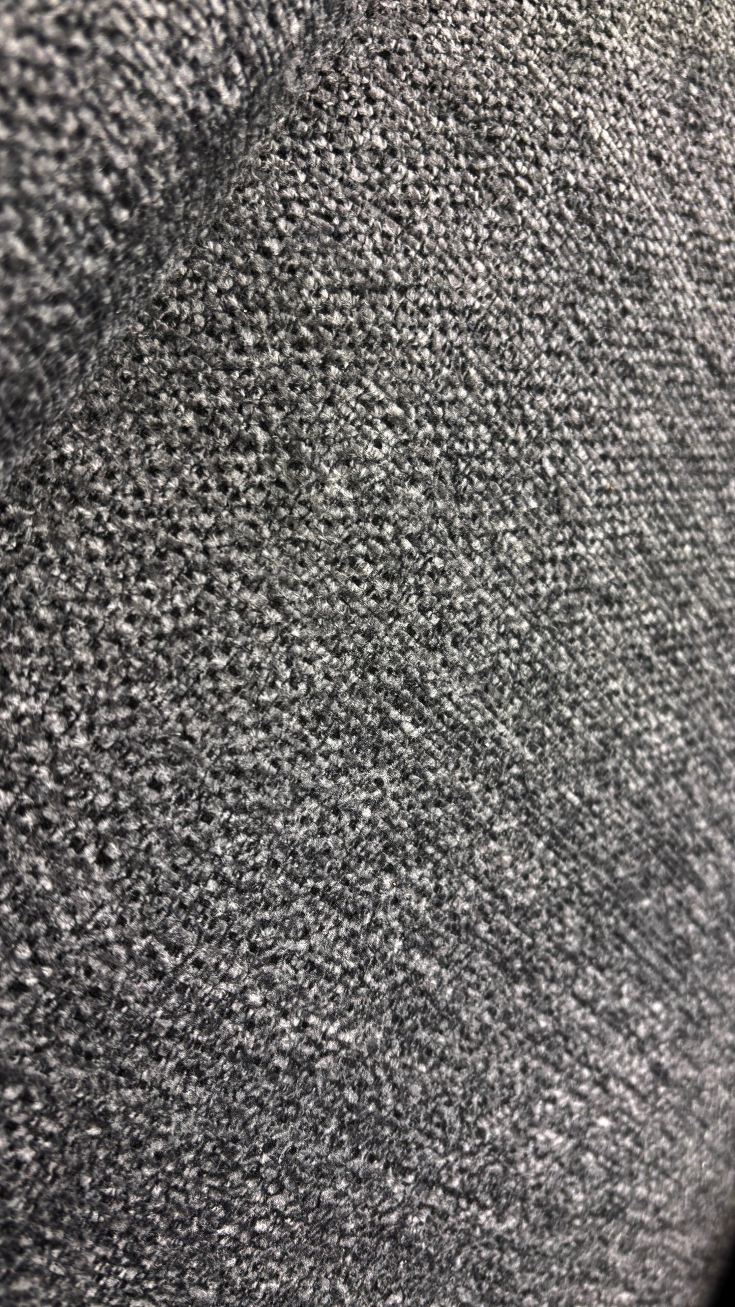 'Costa' Manual Recliner Charcoal Grey Weave Fabric 2 Seater Sofa