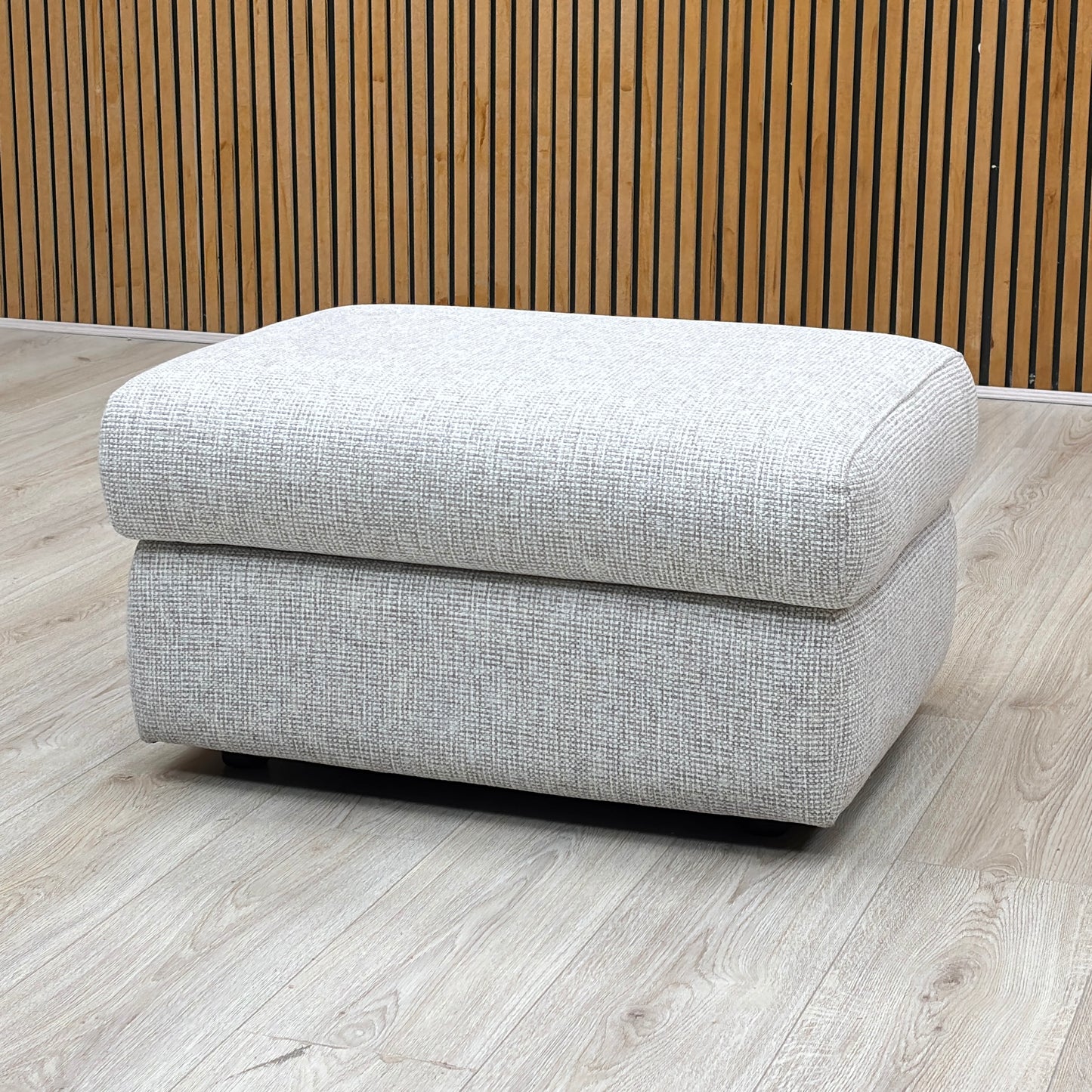 G Plan ‘Thornbury’ A940 Roche Cloud Grey Fabric Storage Footstool