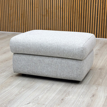 G Plan ‘Thornbury’ A940 Roche Cloud Grey Fabric Storage Footstool