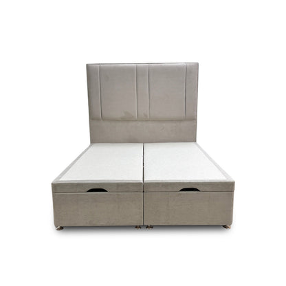 ‘Pegasus’ Milan Stone Floor Standing Headboard + Double Ottoman End Lift Base - Double