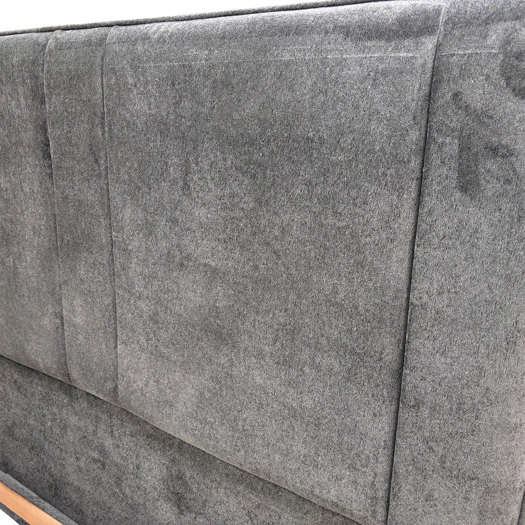 ‘Pegasus’ Milan Thunder Floor Standing Headboard + Double Ottoman End Lift Base - King