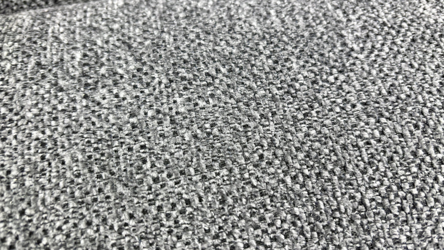 Costa Manual Recliner Charcoal Grey Weave Fabric 3 Seater Sofa With Cupholders and Storage