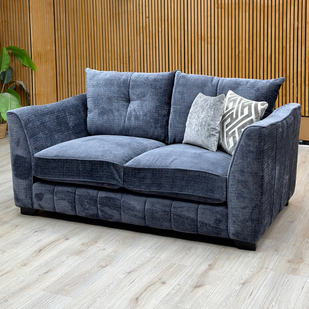 ‘Allure’ Coco Indigo Wng Fabric 2 Seater Classic Back Sofa