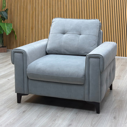 ‘Zoom’ Nappe Velvet Grey Nv-0107 Fabric Armchair