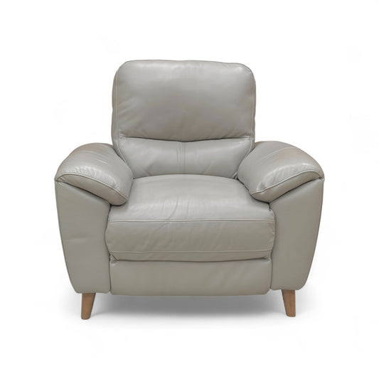 ‘Silverstone’ Cat-60:23 Lead Grey Leather Power Recliner Armchair