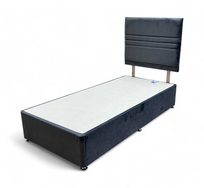 ‘Yankee’ Plush Steel Velvet Single Bed